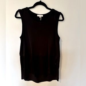 Mixed fabrics long tank